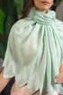 Vintage Leaf | Embroidered Wool Silk Stole